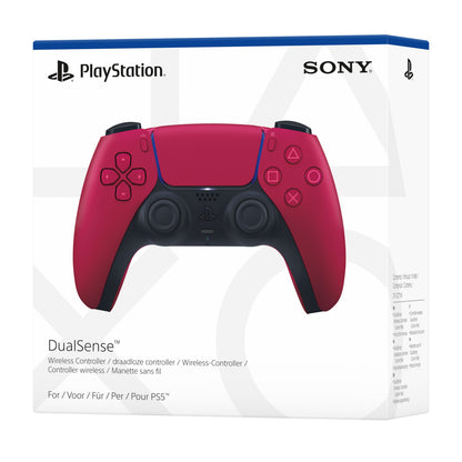 Sony DualSense V3 trådløs controller rød i original emballage med synligt Sony-logo.