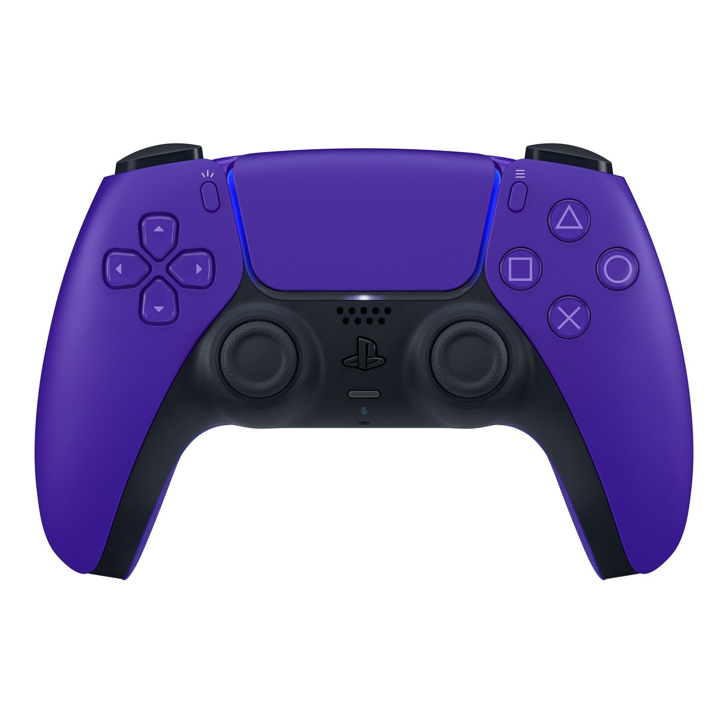 Sony DualSense V3 trådløs PS5 controller lilla med standardknapper, til analoge pinde, touchpad og skulderknapper foran.