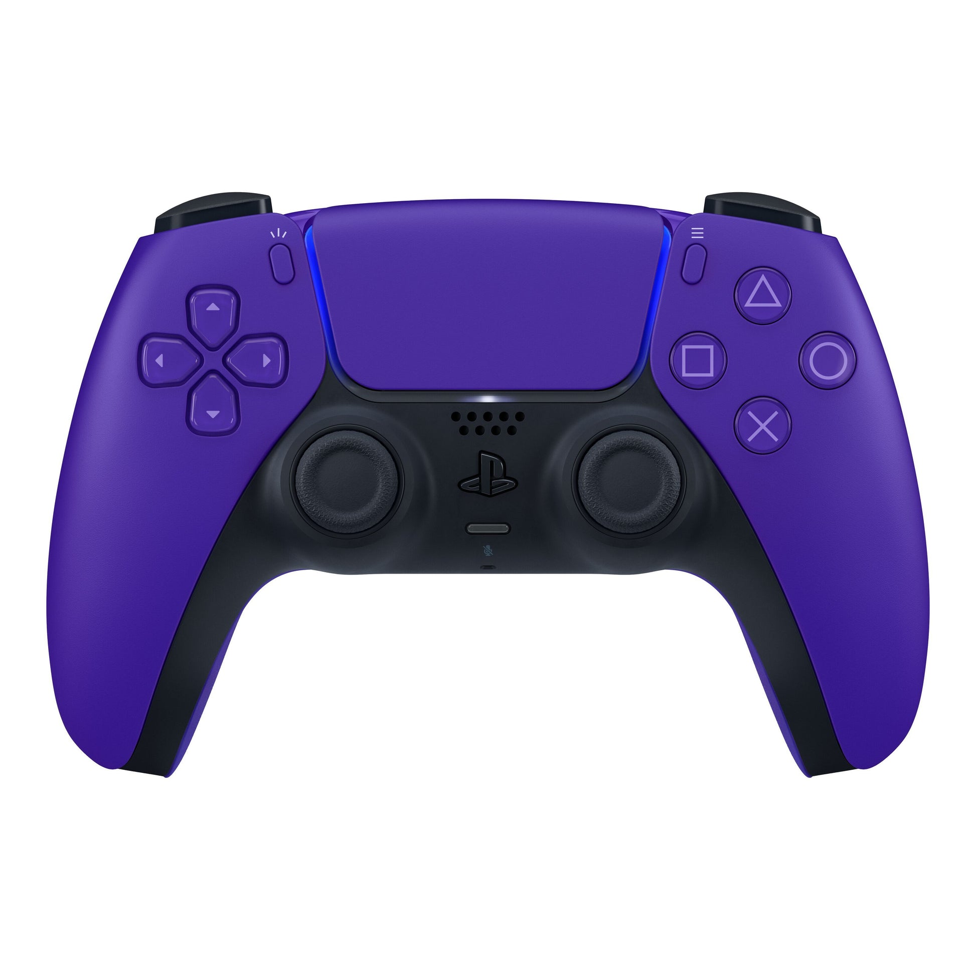 Sony DualSense V3 trådløs PS5 controller lilla med standardknapper, til analoge pinde, touchpad og skulderknapper foran.