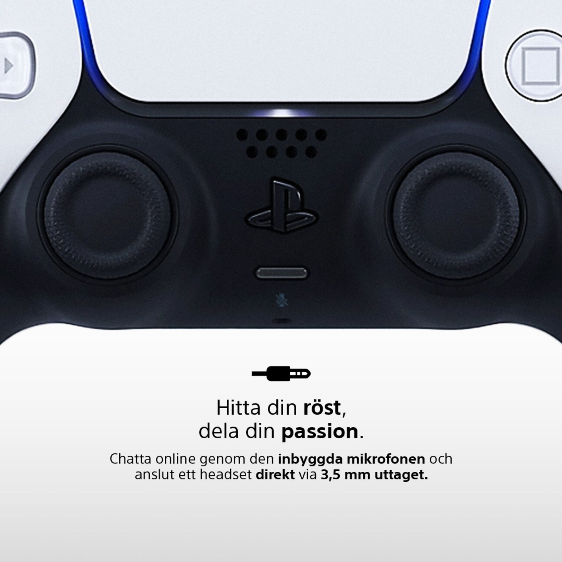 Sony DualSense V3 trådløs controller lilla med to analoge pinde, PlayStation-knap, indbygget mikrofon og 3,5 mm jackstik.