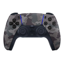 Sony DualSense V3 trådløs controller til PlayStation 5, grå camo-design, standardknapper og touchpad.