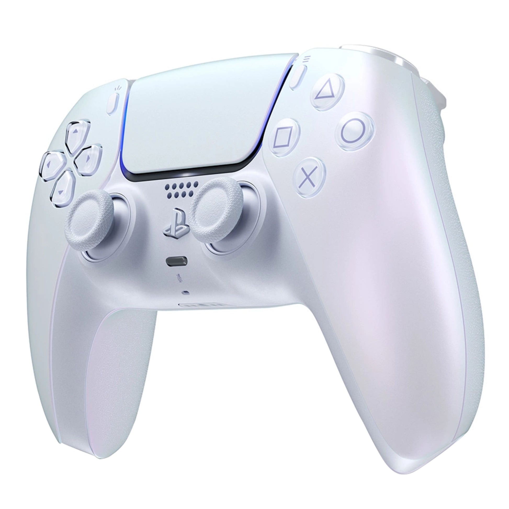 Sony DualSense V3 Trådløs controller Chroma Pearl med synlige knapper, joysticks og touchpad.