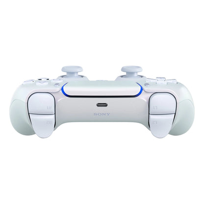 Sony DualSense V3 trådløs controller Chroma Pearl front, hvid, L1 L2 R1 R2 skulderknapper, analoge sticks, USB-C port.