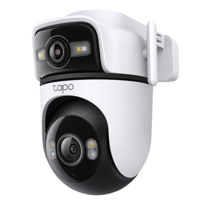 TP-Link Tapo C545D udendørs overvågningskamera med dobbelte linser, 2K opløsning, IP66 og wifi.