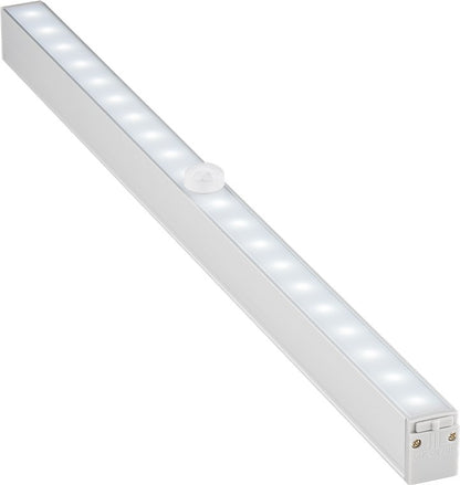 Goobay LED underkabinetlampe 33cm, rektangulær med små LED-lys, integreret bevægelsessensor og tænd/sluk-knap.