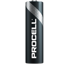 Duracell Procell AA batterier 10 stk, sorte og sølvfarvede med hvidt logo, alkaline.