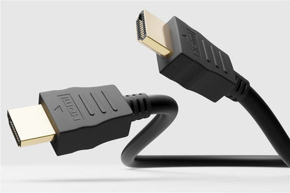 Goobay HDMI-kabel 4K/60Hz 10 m sort, guldbelagt stik, synligt HDMI-logo på greb, eARC/ARC kompatibel.