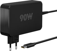 Goobay USB-C oplader 90W Power Delivery 3.0, europæisk stik, hurtig USB-C ladekabel, sort.