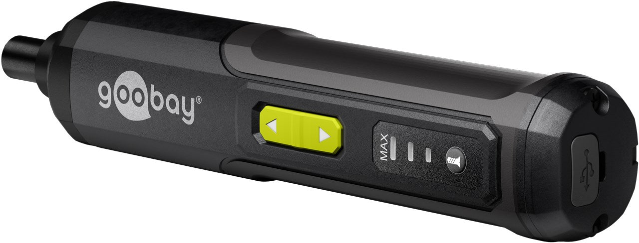 Mini trådløs skruetrækker 28 dele sort/grå gul kontakt LED-indikator USB-opladning bit-sortiment genopladelig.