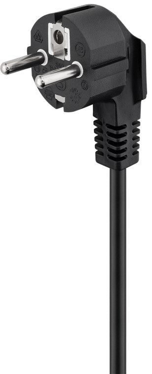 Goobay varmluftpistol 1500 W med sort europæisk tobenet stik og delvis synlig slidt kabel.