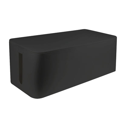 LogiLink kabelboks Large sort 407x157x133,5 mm med aftageligt låg og sideåbning til kabelstyring.