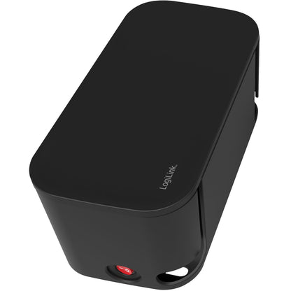 LogiLink sort kabelboks med indbygget 5-vejs stikdåse og 3 USB-porte.