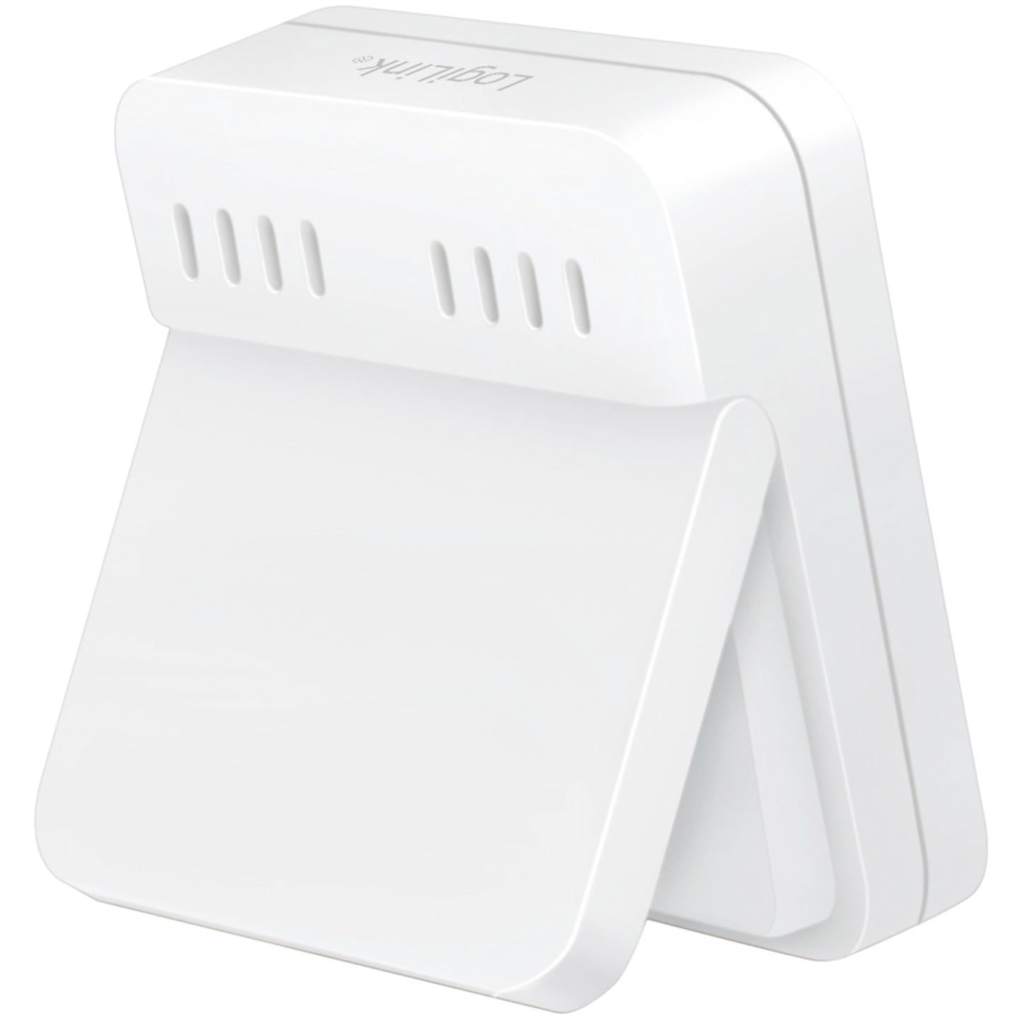 LogiLink digitalt mini-termometer/hygrometer, hvid, rektangulær med ventilationsåbninger og foldbar stander, 3-pak.