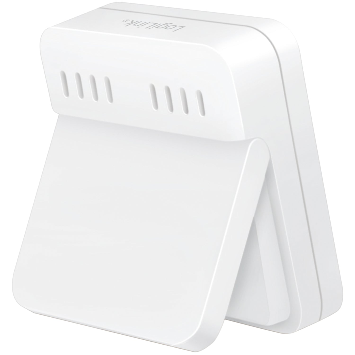 LogiLink digitalt mini-termometer/hygrometer, hvid, rektangulær med ventilationsåbninger og foldbar stander, 3-pak.