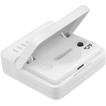 LogiLink digitalt mini-termometer/hygrometer 3-pak med hængslet låg og display, der viser oC og ºF.
