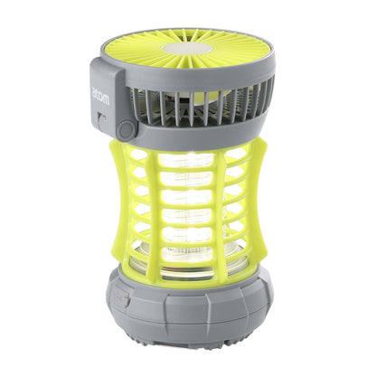 Campinglygte med myggefælde og ventilator, 3-i-1