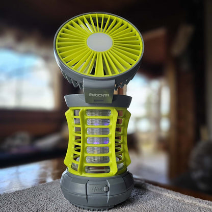 Campinglygte med myggefælde og ventilator, 3-i-1
