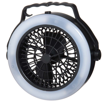 Campinglampe med ventilator, 65 lumen