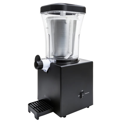 Champion Slush Ice Maskine 1L sort, transparent med tud og drypbakke, frontknapper, til hjemmelavet slush ice.