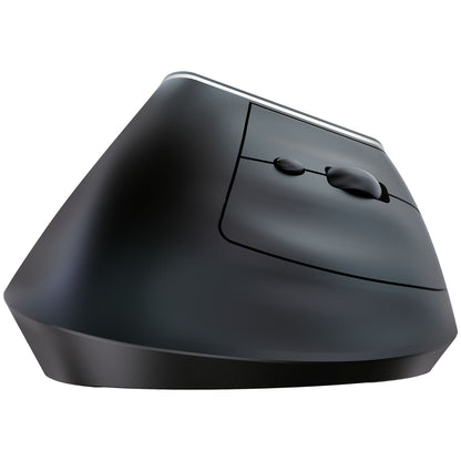 Nilox trådløs ergonomisk vertikal mus Bluetooth, sort med scrollhjul og to knapper.