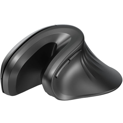 Trådløs ergonomisk vertikal mus med flot design, støjsvage kliknapper, scrollhjul og sideknap.