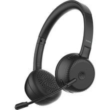 Nilox Trådløst Bluetooth-headset sort over-ear med polstrede ørekopper, justerbar bøjle, mikrofon og kontrolknapper.