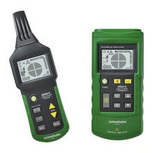 Grimsholm signalkabelsøger MS6818, grøn, digital skærm, knapper, enhed med sort antenne samt enhed med start-/stop-knap.