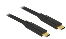 2 stk. USB-C til USB-C-kabel, 2 m, sort, 5 Gbps, Power Delivery 5 A, forgyldte stik i begge ender.