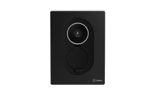 Zaptec Go 2 Asphalt Black elbiloplader sort rektangulær med centralt rundt stik, Z-logo over og Zaptec navnet nederst til højre.