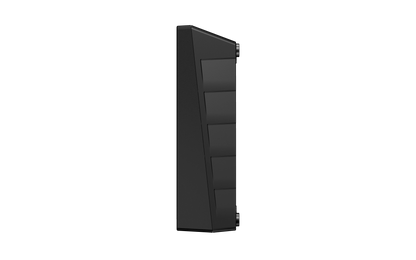 Sort mekanisk tastatur i sideprofil med fem synlige taster og skrå vinkel, kompatibel med Zaptec Go 2 Asphalt Black.