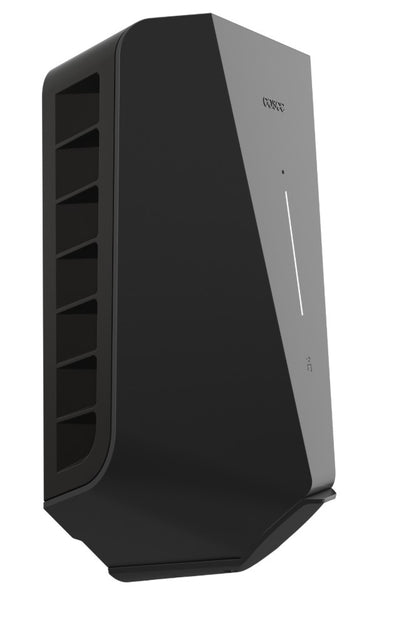 Easee Charge Up 1,4-22 kW elbil lader sort, glat front, sideåbninger, 4G og WiFi.