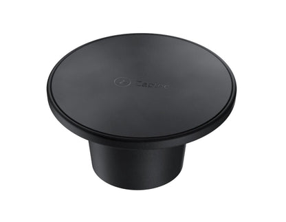 Zaptec Chill kabelholder Sort, sort rund holder med flad top til kabelstyring ved elbil ladestation.