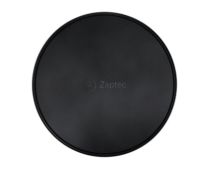 Zaptec Chill kabelholder Sort rund sort model med diskret logo og lille Z i midten til elbil ladestation.