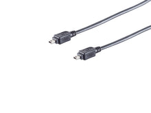 Firewire 400 kabel 4-pin til 4-pin 1,8m sort med identiske firkantede stik og udadvendte ender.