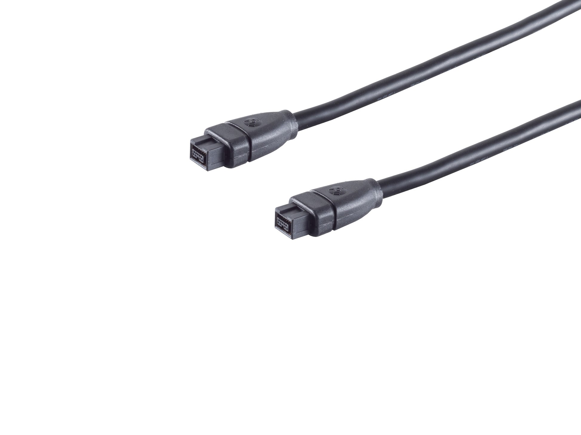 2 slags Firewire 800-kabler 9-pin til 9-pin 3 m med rektangulære stik.
