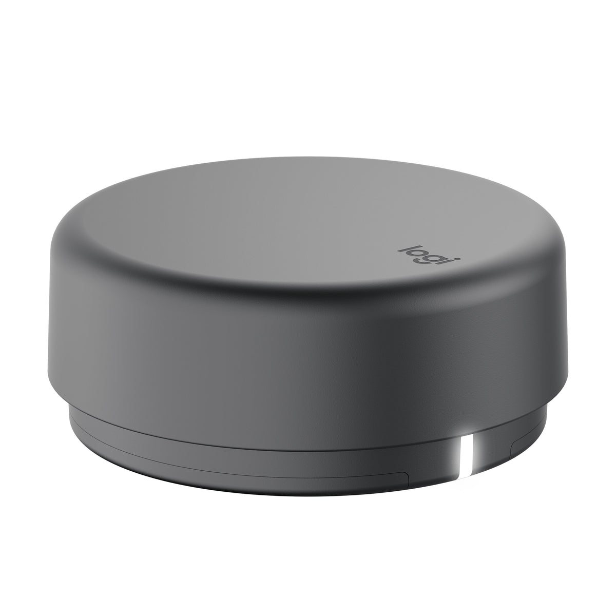 Trådløs, rund lydstyrkeknap til Logitech Z407 med hvidt indikatorlys.