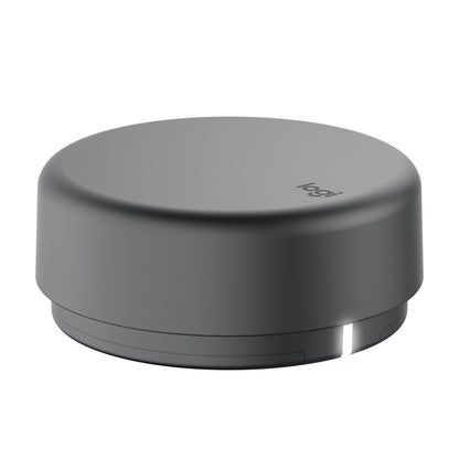 Trådløs, rund lydstyrkeknap til Logitech Z407 med hvidt indikatorlys.