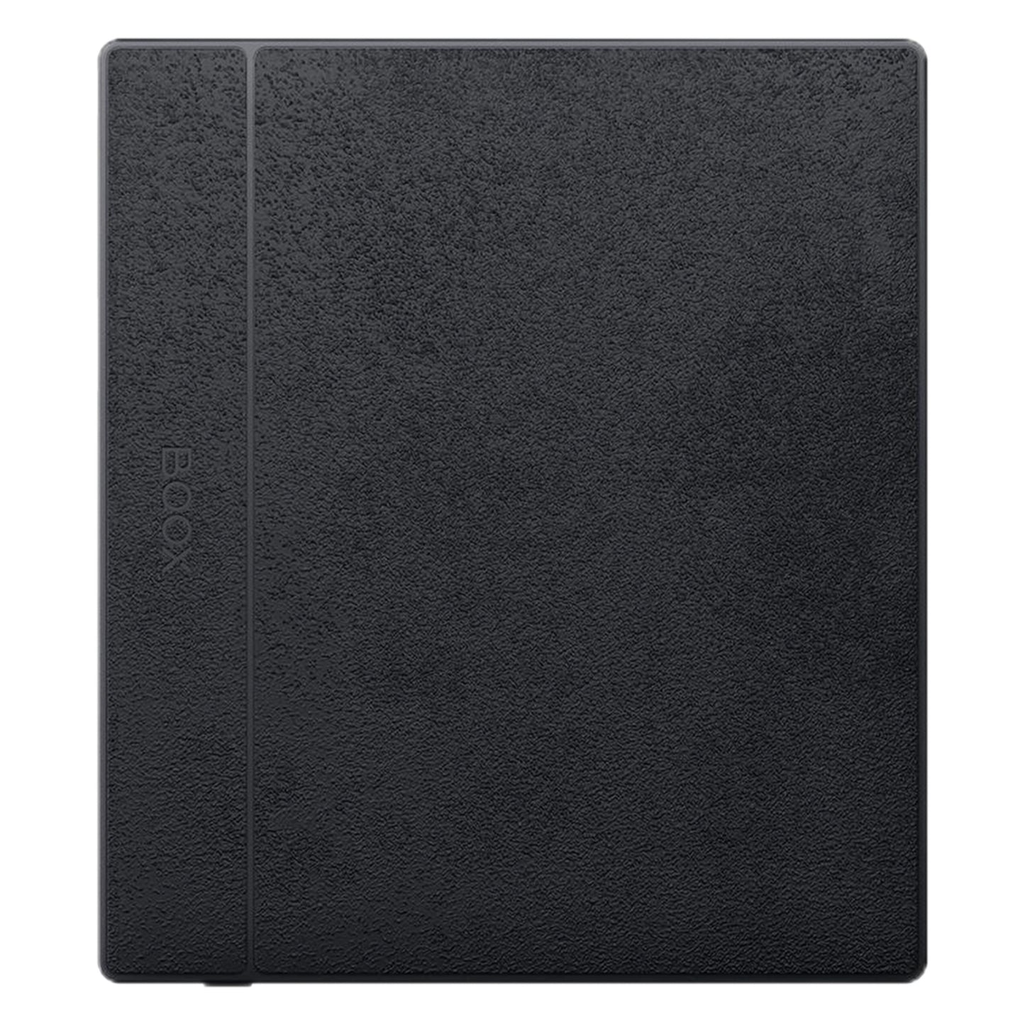 Sort tekstureret cover til BOOX Go 7, "BOOX" præget på siden, ingen synlige logoer eller knapper, passer til 7-tommer E Ink.