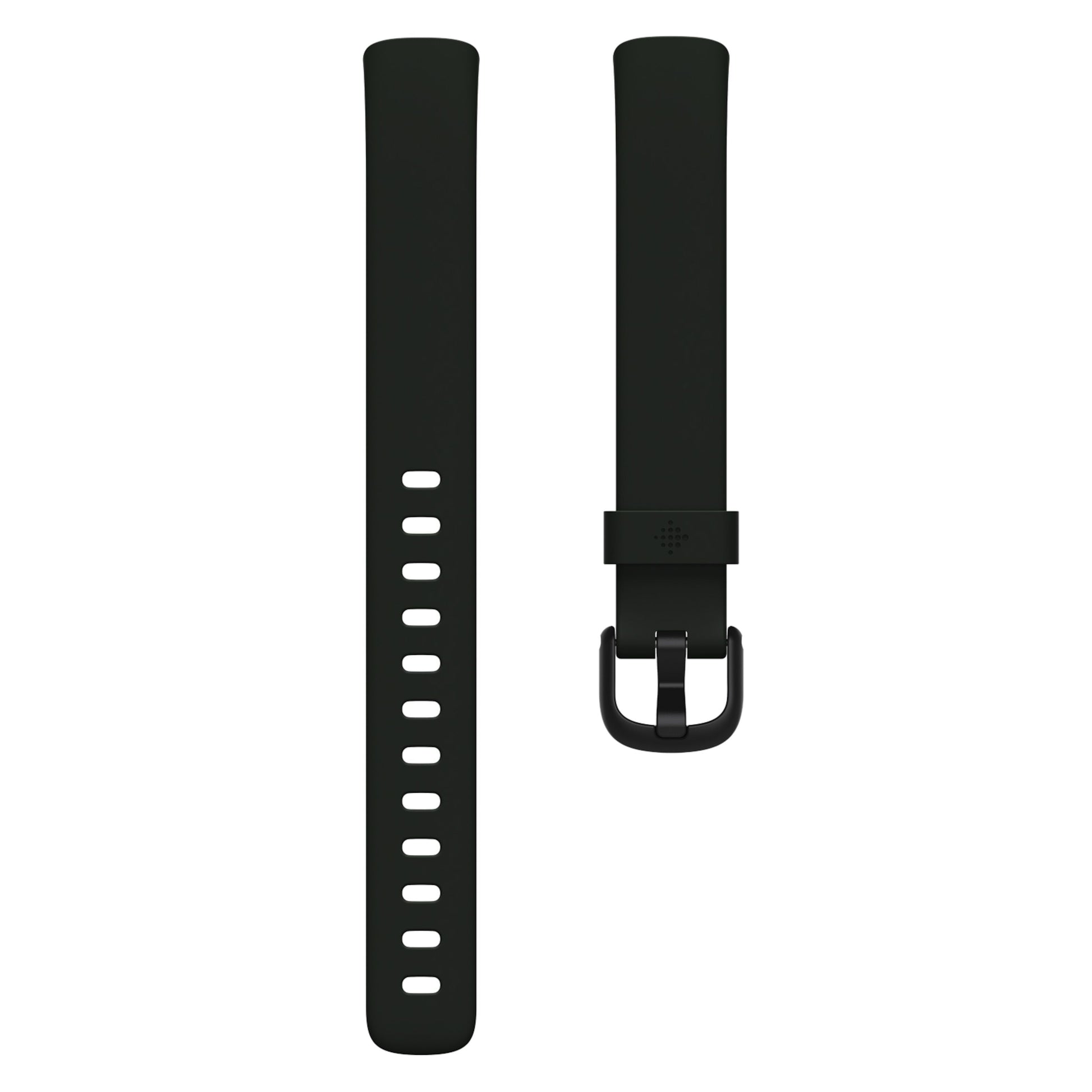 Fitbit Inspire 3 aktivitetsarmbånd, sort/Midnight Zen, silikone, spænde og justerbare huller, to separate dele.