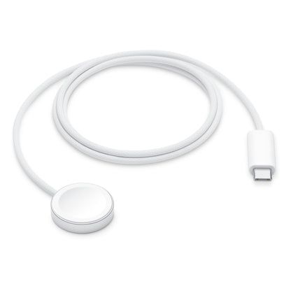 Apple Watch magnetisk hurtigopladningskabel 1 m USB-C vævet design og magnetisk pad.
