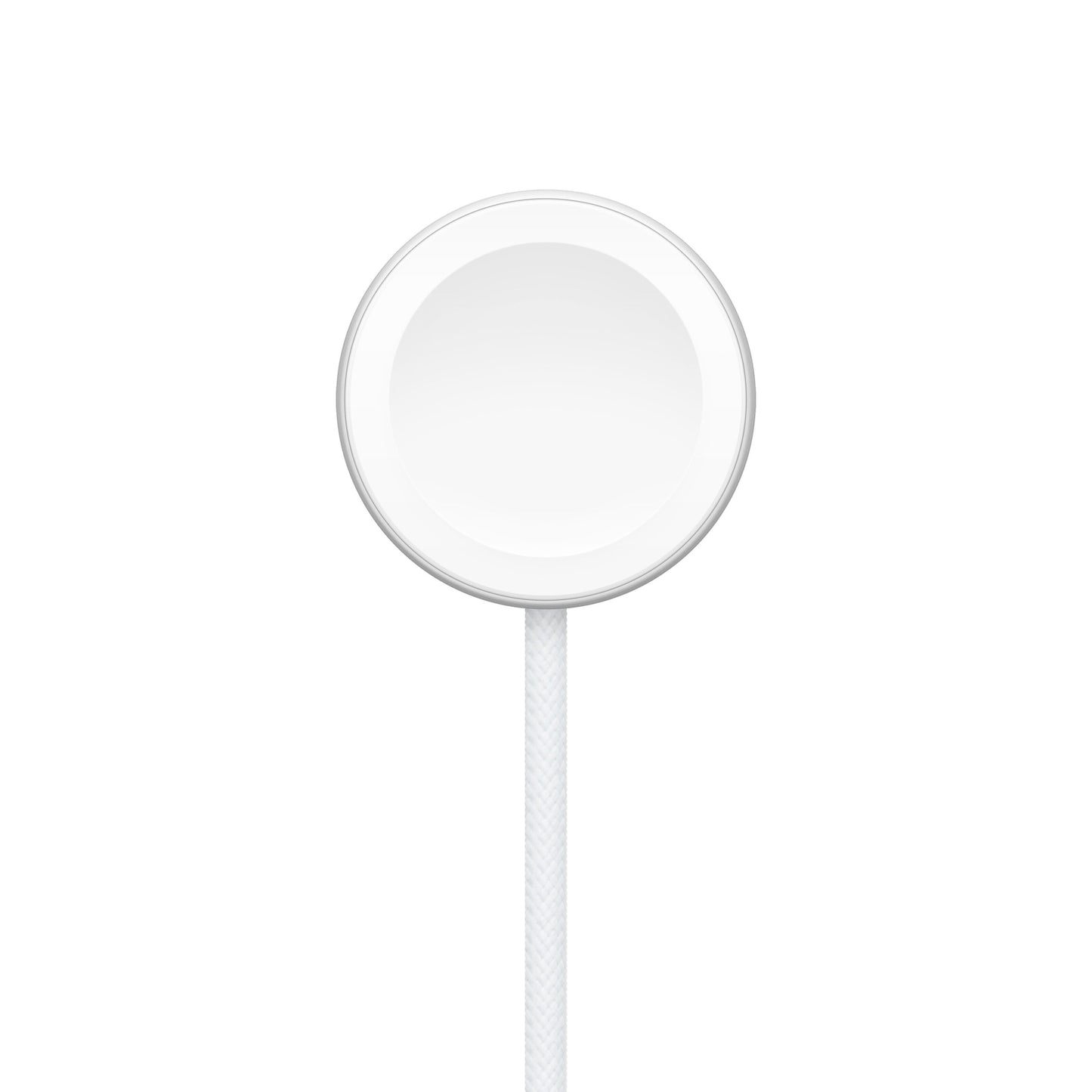 Apple magnetisk hurtigopladningskabel til Apple Watch 1 m, hvidt rundt design, vævet kabel, magnetisk opladning.