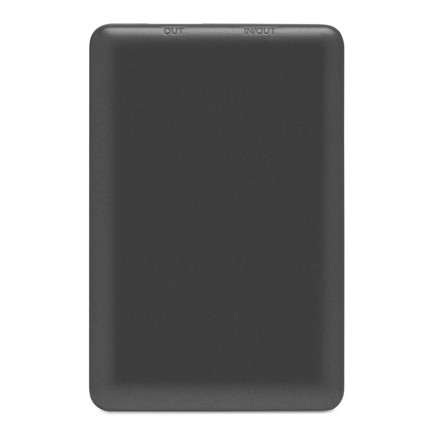 Linocell Powerbank 5000 mAh sort, rektangulær med afrundede kanter og glat forside uden knapper, USB-C opladning.