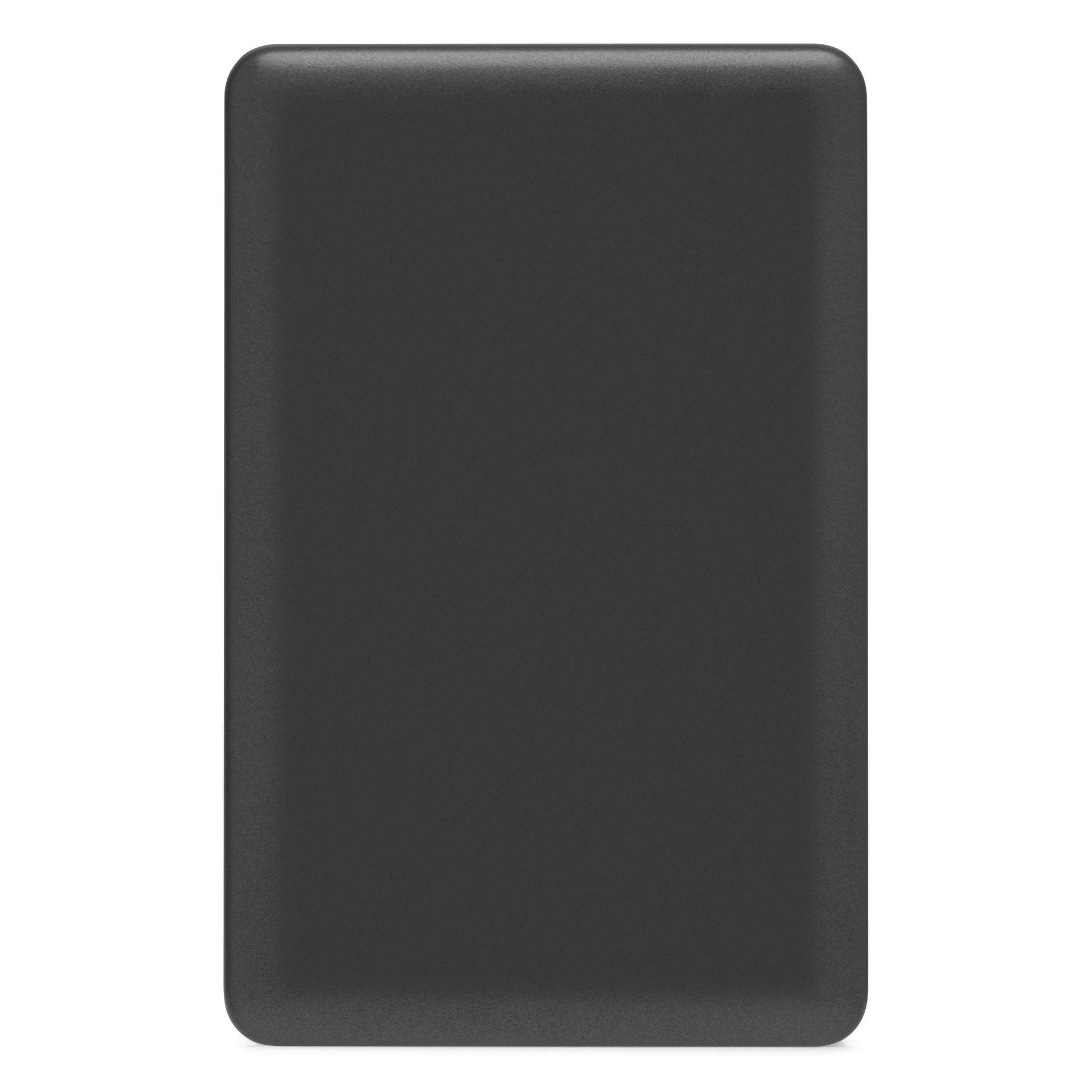 Powerbank 20W 10000mAh sort, slankt design med afrundede hjørner og USB-C port.