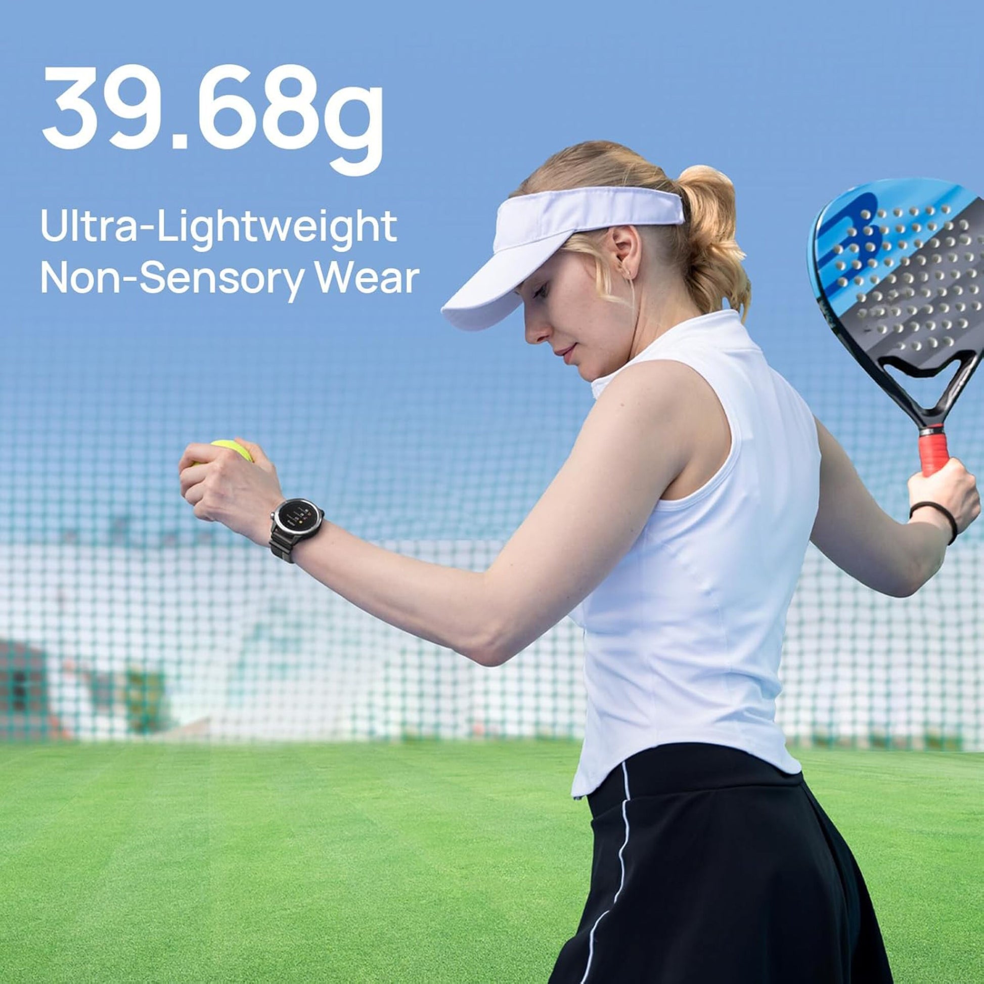 Mibro GS Active2 smartur Lilla med AMOLED-skærm, 5 ATM vandbeskyttelse, tekst: 39,68 g Ultra-letvægts ikke-sensorisk slid.