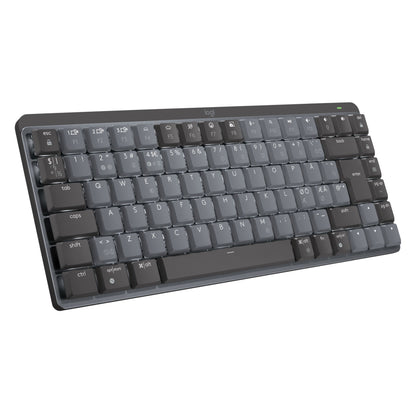 Logitech MX Mechanical Mini trådløst mekanisk tastatur, Tactile Quiet, grå/mørkegrå taster, nordisk tastaturlayout.