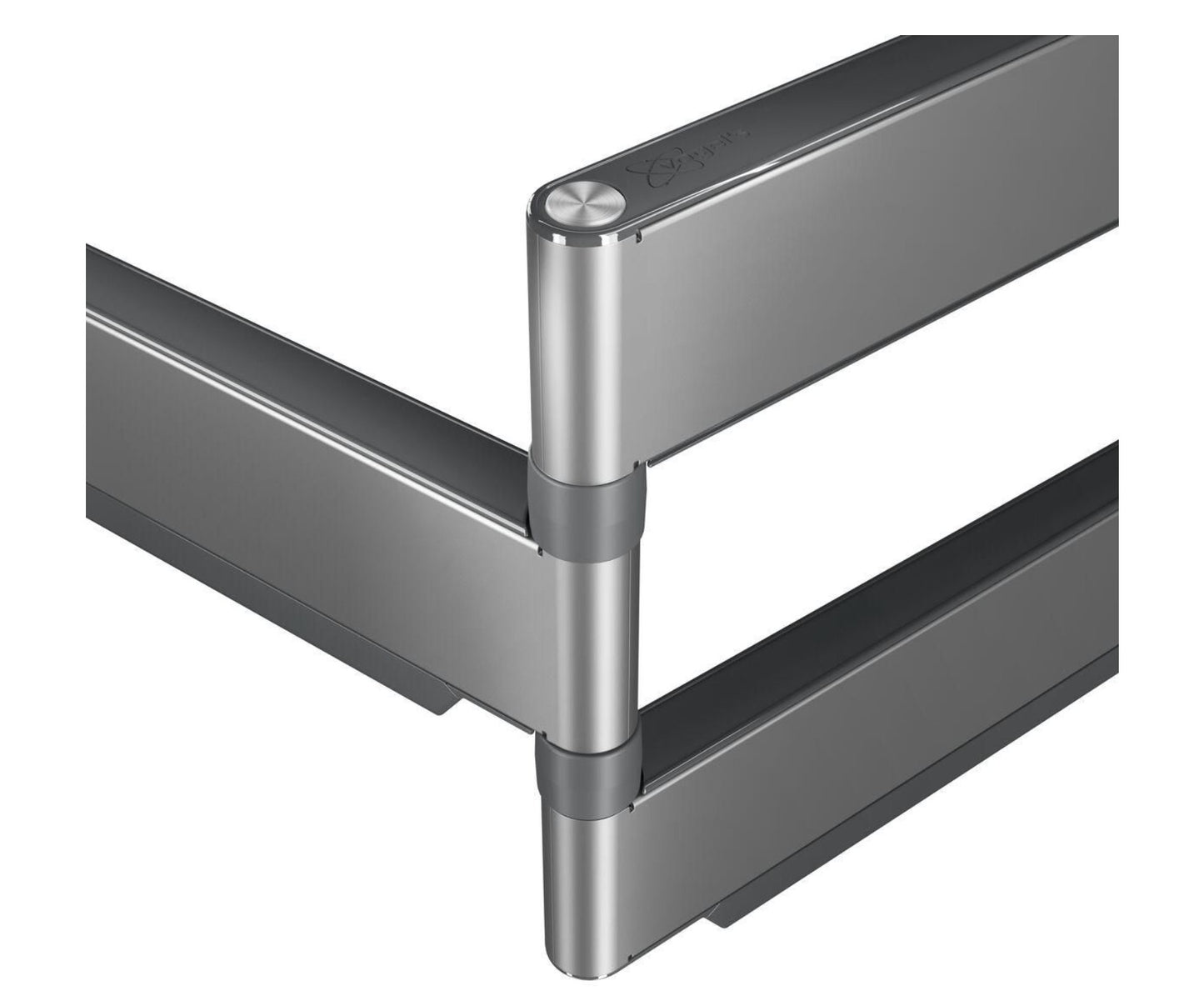 Vogels Elite TVM 5845 55-100" vægbeslag, metal, sølvfarve, detalje af led og beslag til vægmontering.