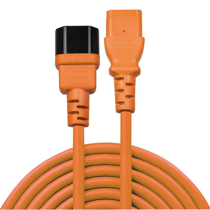 Lindy IEC forlængerkabel C14 til C13, 1 meter, orange, velegnet som elkabel eller strømkabel til computer.