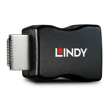 Lindy HDMI 10.2G EDID Emulator i sort med hvidt og rødt Lindy-logo på siden.