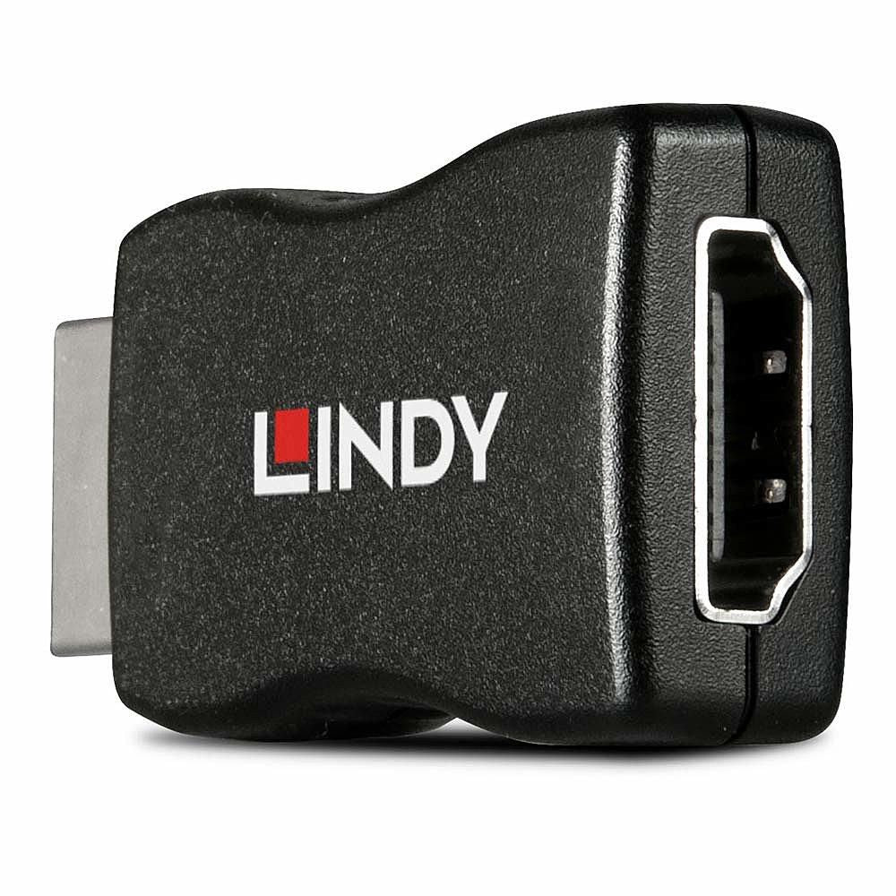 HDMI 10.2G EDID Emulator sort adapter med han HDMI stik og hun HDMI port.