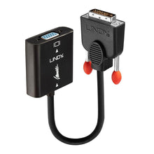 DVI-D til VGA-adapter sorteret med DVI-stik, VGA hun-port og orange-tippede skruer.